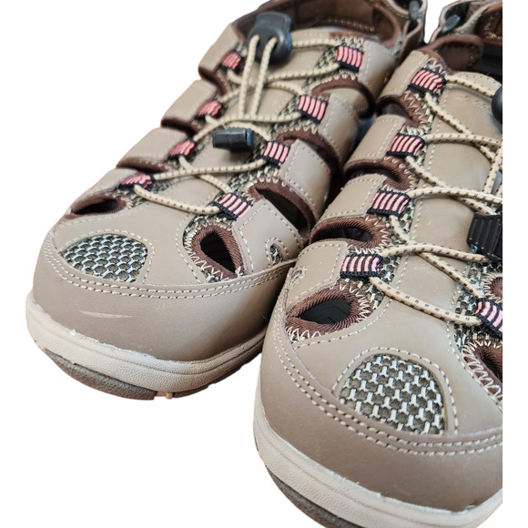 Eddie Bauer Blakely Brown Leather Sport Hiking Sandals Women’s Size 10M - Picture 3 of 13